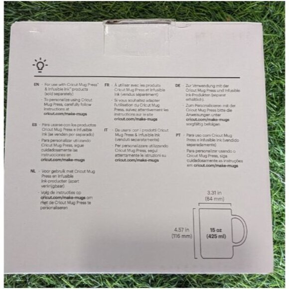 Cricut Ceramic Mug Blank White/Gray 15 oz/425 ml - Picture 9 of 11
